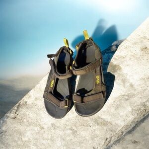 Teva Kids' Charcoal and Mustard Sandals,Unisex Size 3